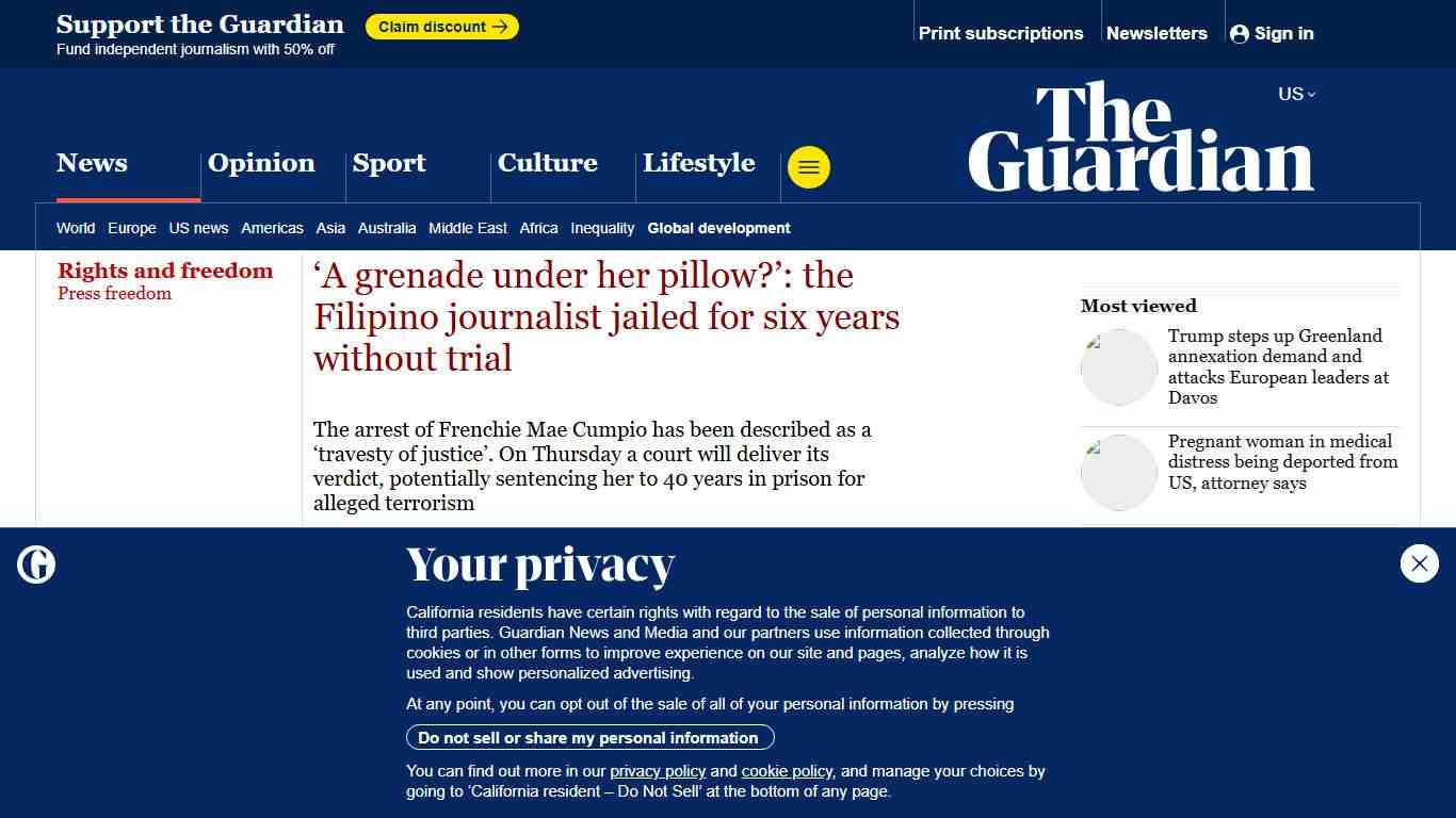 ‘A grenade under her pillow?’: the Filipino journalist jailed for six years without trial | Press freedom | The Guardian